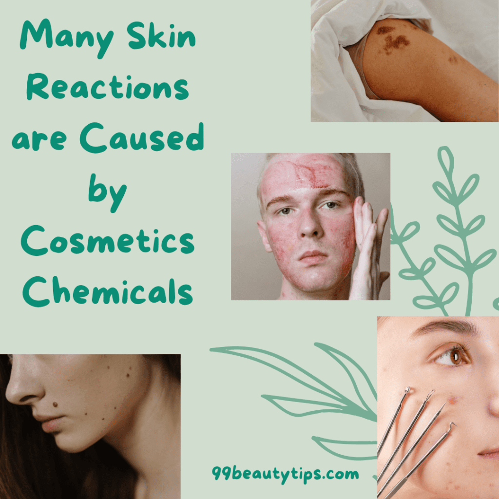 skin problems using chemicalized cosmetics