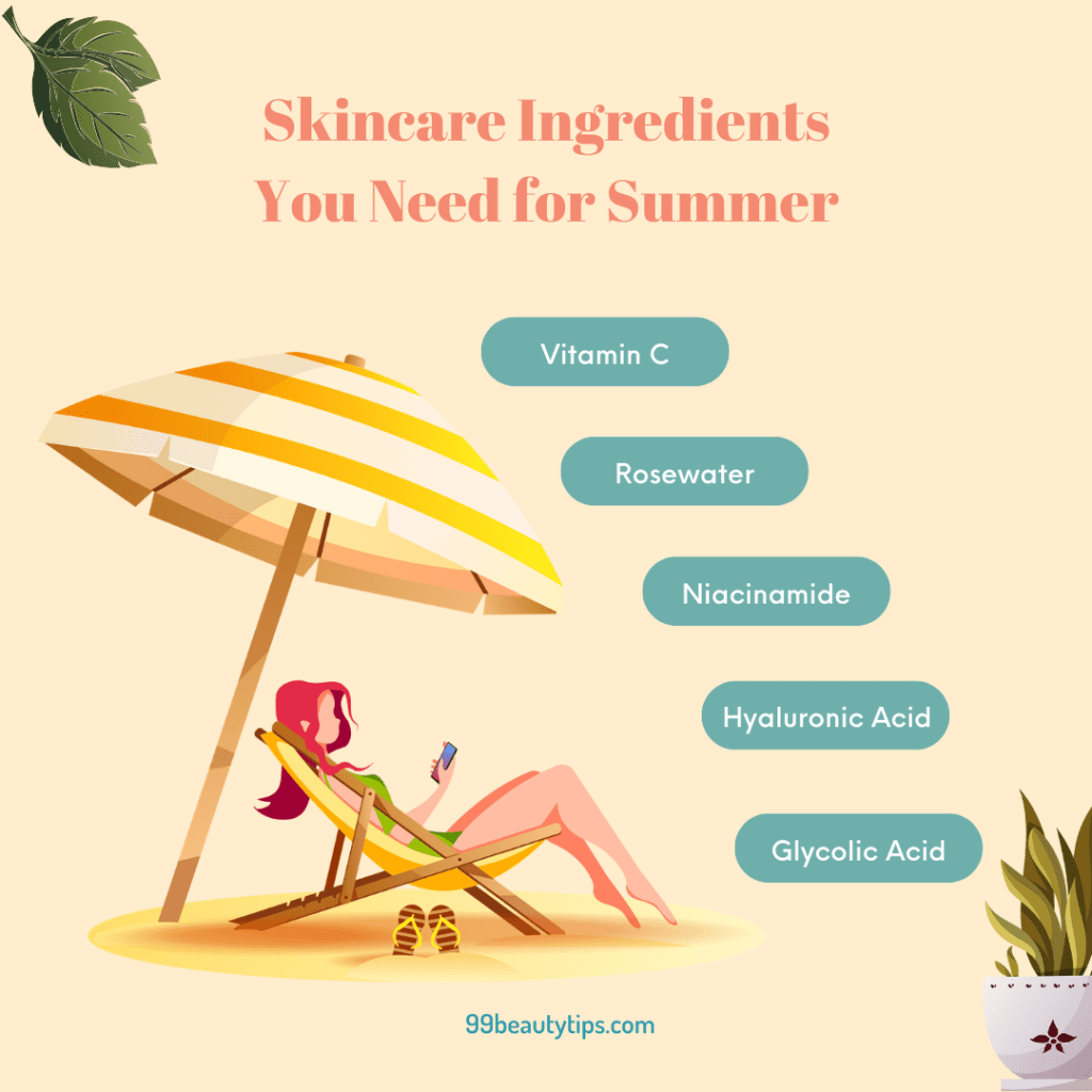 Summer skincare ingredients